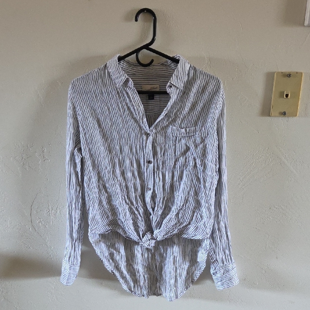 Striped Button-Up Shirt